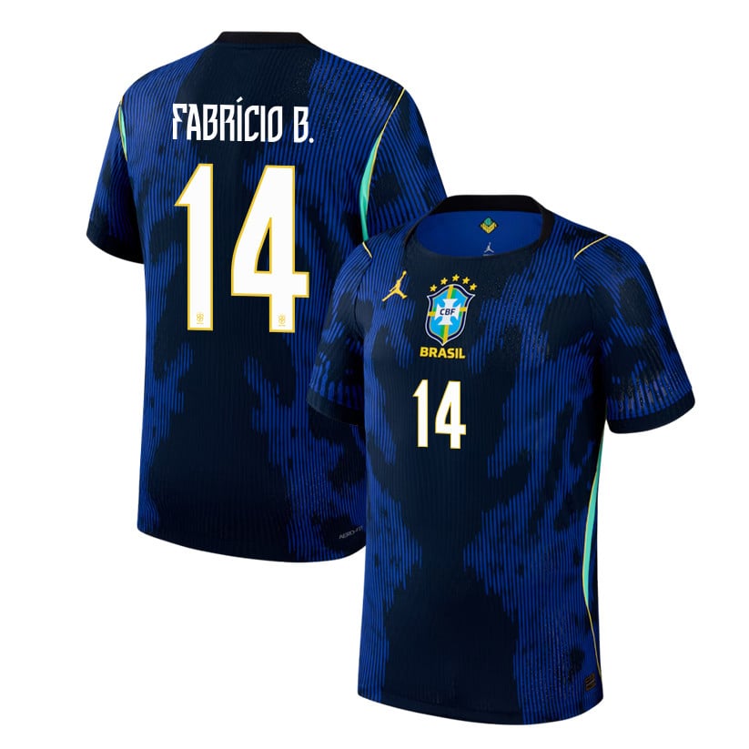 Fabrício Bruno 14 Brazil National Team 2026 Away Jersey - Blue, Men