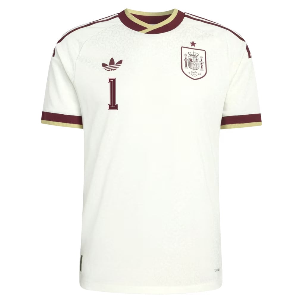 Unai Simón 1 Spain National Team 2026 Away Jersey - White, Men