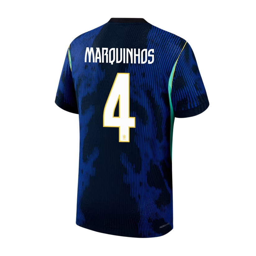 Marquinhos 4 Brazil National Team 2026 Away Jersey - Blue, Men