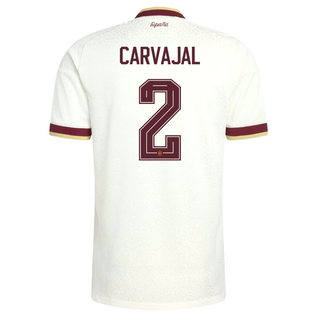 Dani Carvajal 2 Spain National Team 2026 Away Jersey - White, Men