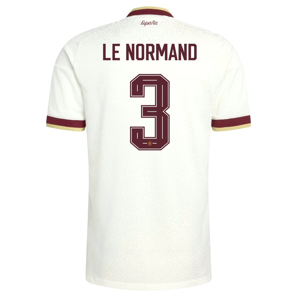Robin Le Normand 3 Spain National Team 2026 Away Jersey - White, Men