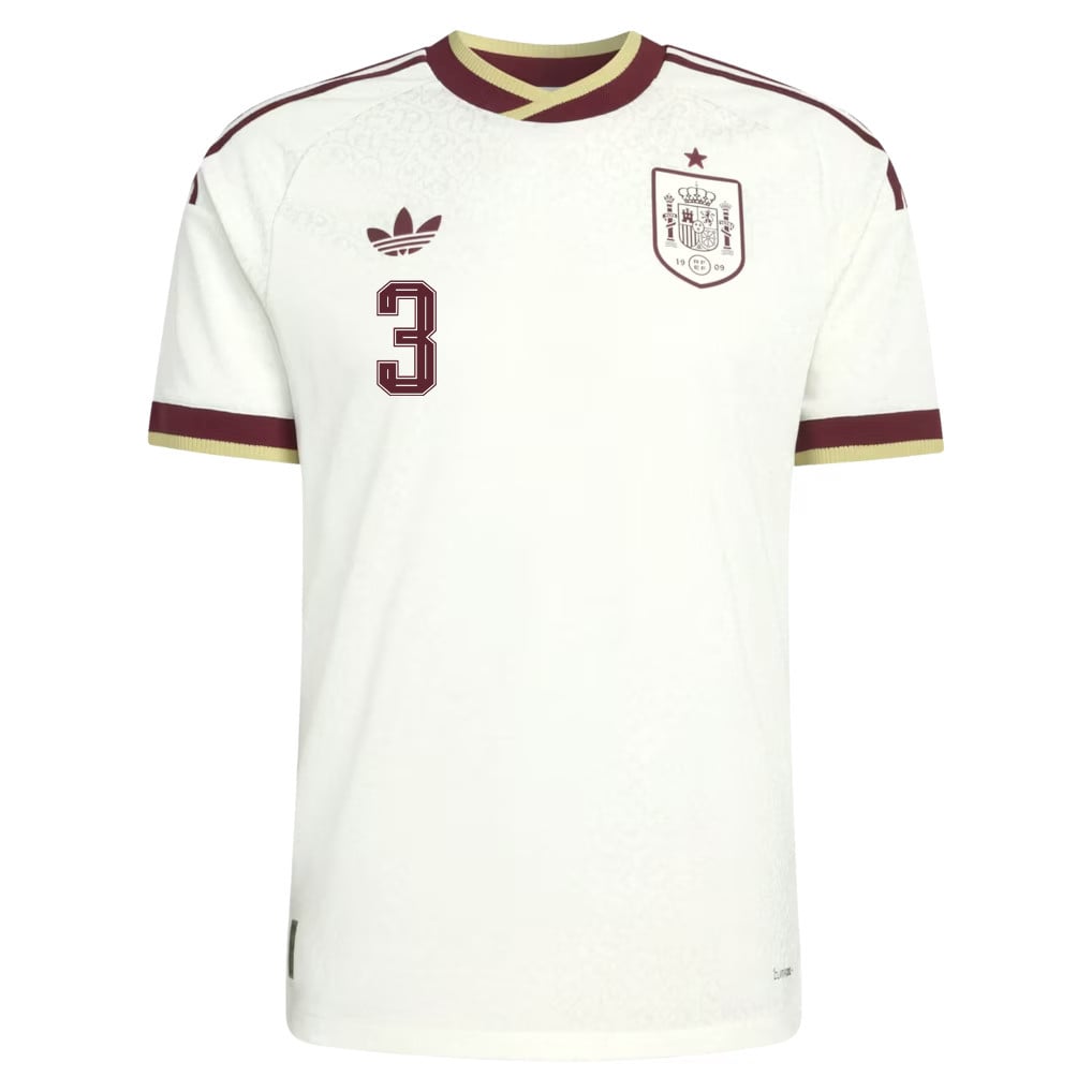 Robin Le Normand 3 Spain National Team 2026 Away Jersey - White, Men