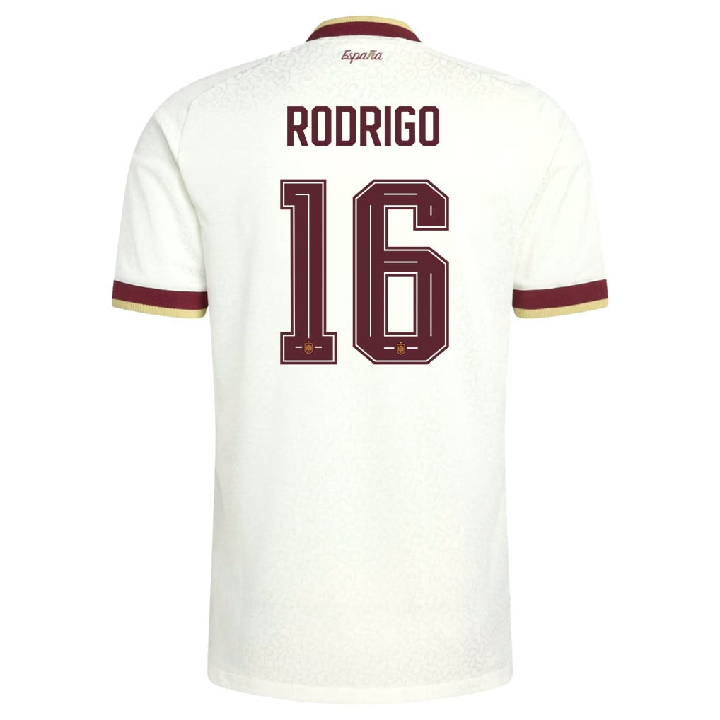 Rodri 16 Spain National Team 2026 Away Jersey - White, Men