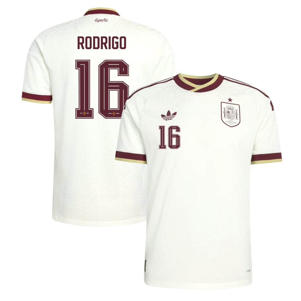 Rodri 16 Spain National Team 2026 Away Jersey - White, Men