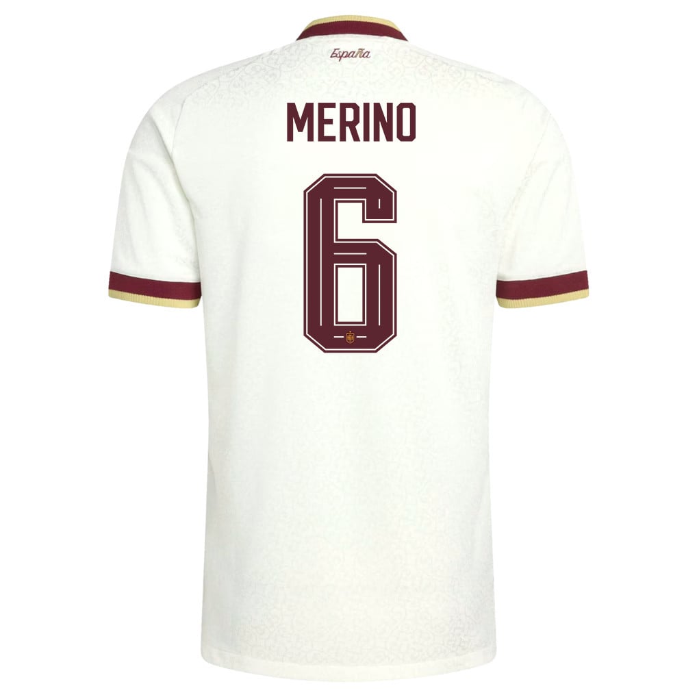 Mikel Merino 6 Spain National Team 2026 Away Jersey - White, Men