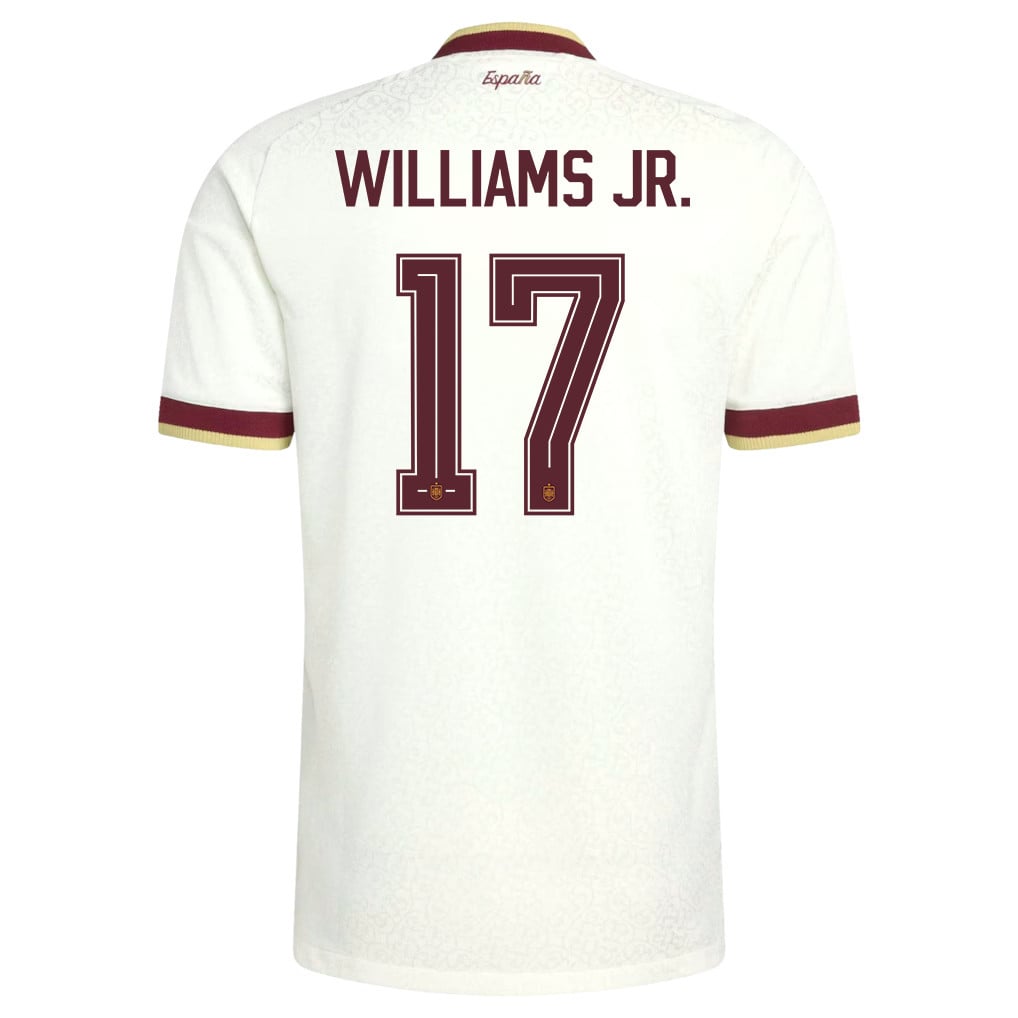 Nico Williams 17 Spain National Team 2026 Away Jersey - White, Men
