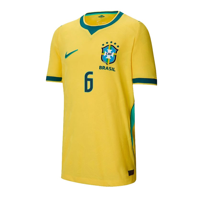 Luciano Juba 6 Youth Brazil National Team 2026 Home Jersey - Yellow