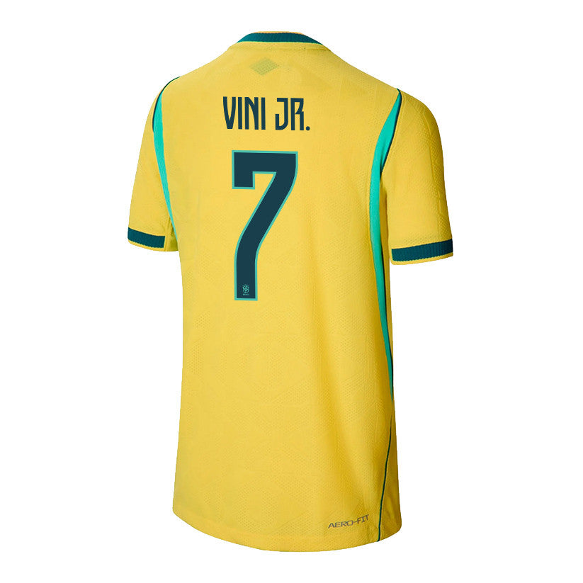 Vinícius Júnior 7 Youth Brazil National Team 2026 Home Jersey - Yellow
