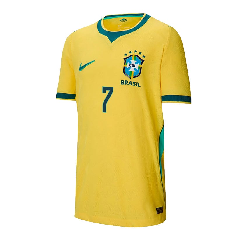 Vinícius Júnior 7 Youth Brazil National Team 2026 Home Jersey - Yellow