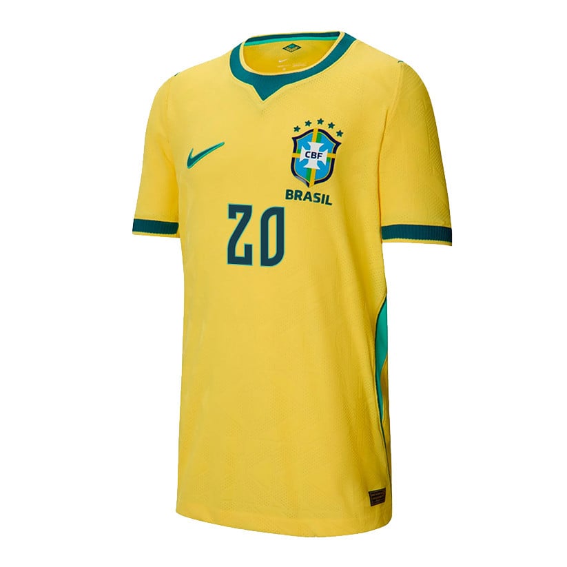 João Pedro 20 Youth Brazil National Team 2026 Home Jersey - Yellow