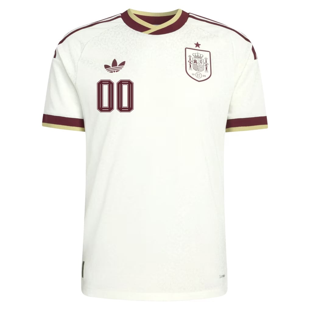 Spain National Team 2026 x World Cup Patch Personalized Away Jersey - White, Men