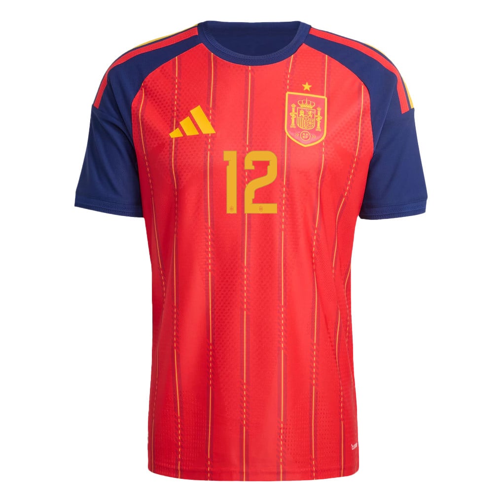 Dean Huijsen 12 Spain National Team 2026 Home Jersey - Red, Men