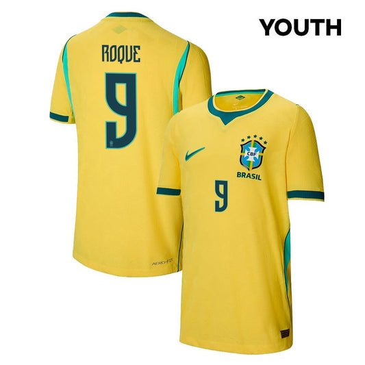 Vitor Roque 9 Youth Brazil National Team 2026 Home Jersey - Yellow