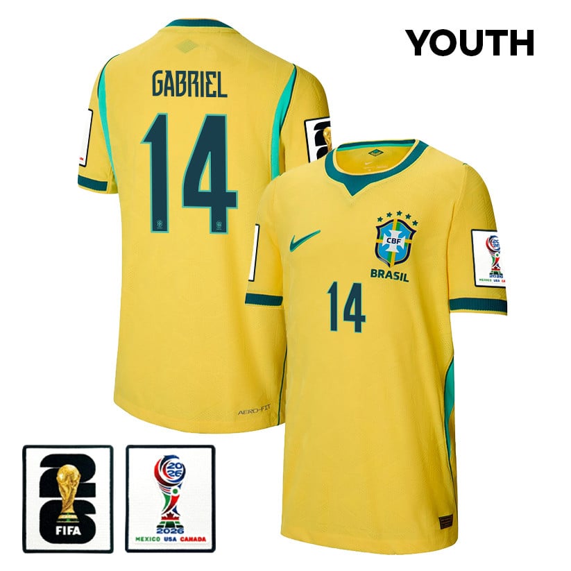 Gabriel Magalhães 14 Youth Brazil National Team 2026 Home Jersey - Yellow
