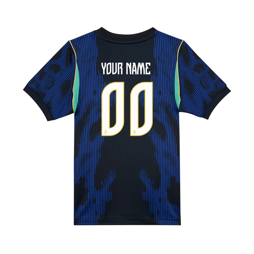 Brazil National Team 2026 Youth Personalized Away Jersey - Blue