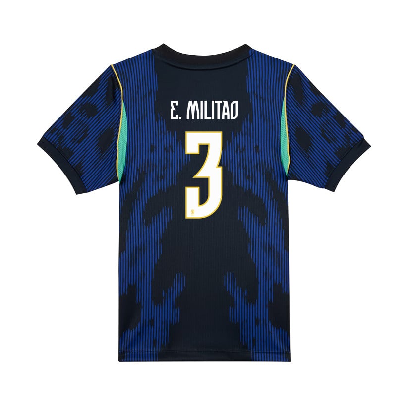 Éder Militão 3 Brazil National Team 2026 Youth Away Jersey - Blue