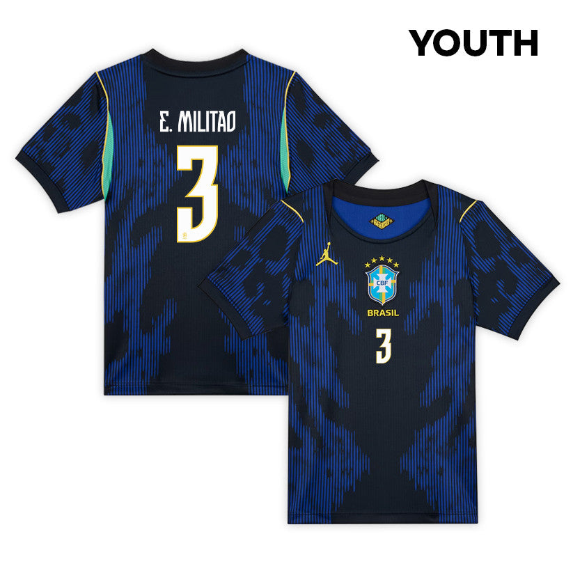 Éder Militão 3 Brazil National Team 2026 Youth Away Jersey - Blue