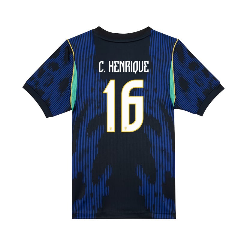 Caio Henrique 16 Brazil National Team 2026 Youth Away Jersey - Blue