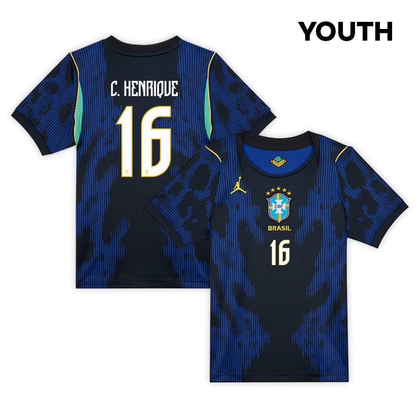 Caio Henrique 16 Brazil National Team 2026 Youth Away Jersey - Blue