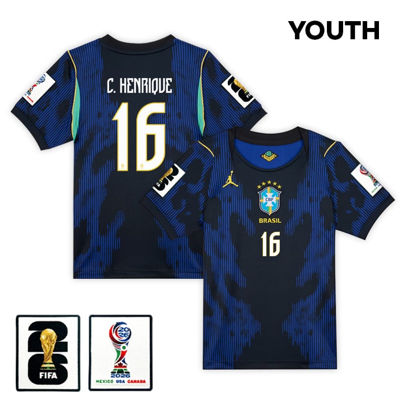 Caio Henrique 16 Brazil National Team 2026 Youth Away Jersey - Blue