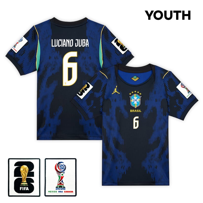 Luciano Juba 6 Brazil National Team 2026 Youth Away Jersey - Blue