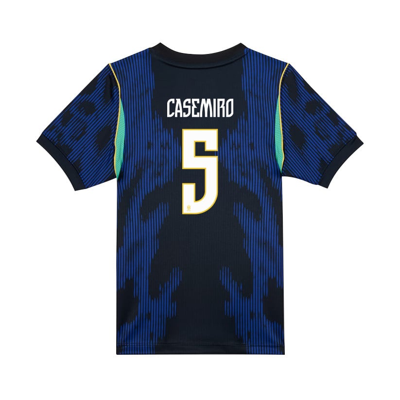 Casemiro 5 Brazil National Team 2026 Youth Away Jersey - Blue