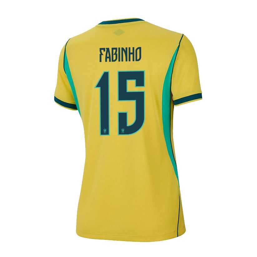 Fabinho 15 Women's Brazil National Team 2026 Home Jersey - Yellow