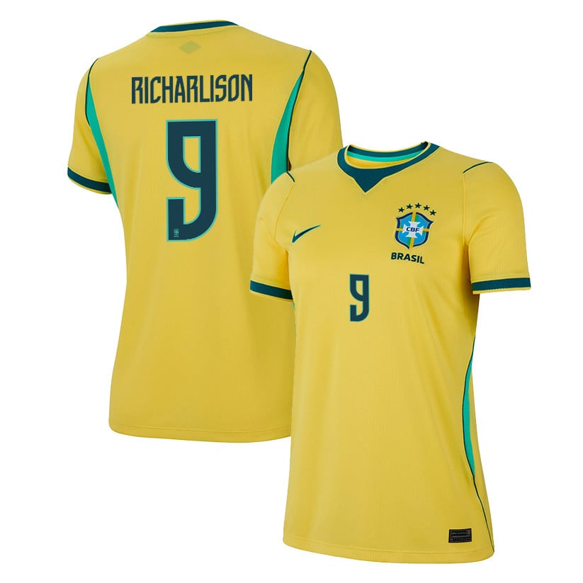 Richarlison 9 Women's Brazil National Team 2026 Home Jersey - Yellow