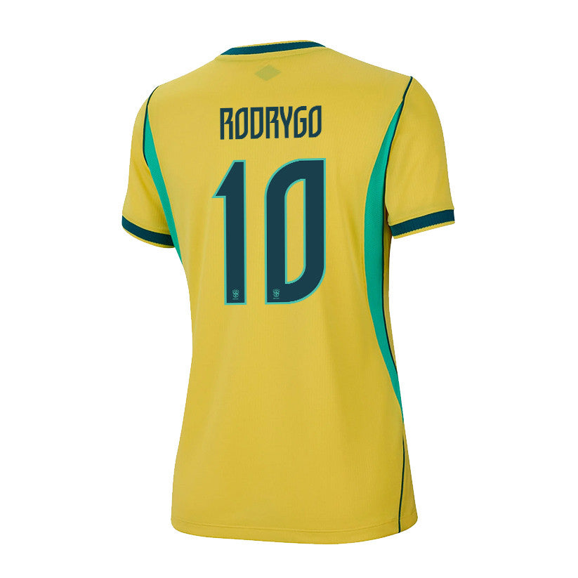 Rodrygo 10 Women's Brazil National Team 2026 Home Jersey - Yellow