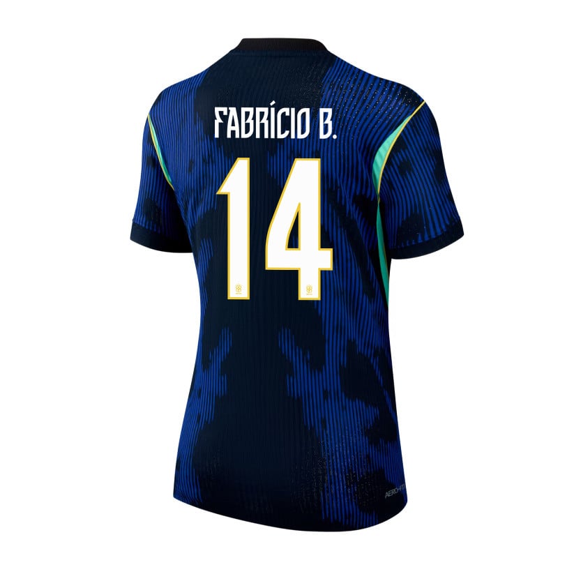 Fabrício Bruno 14 Women's Brazil National Team 2026 Away Jersey - Blue