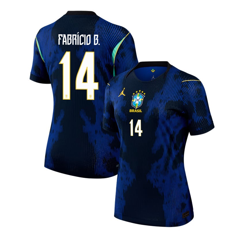 Fabrício Bruno 14 Women's Brazil National Team 2026 Away Jersey - Blue