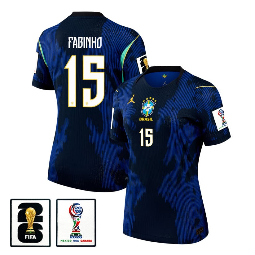 Fabinho 15 Brazil National Team 2026 Women's Away Jersey - Blue