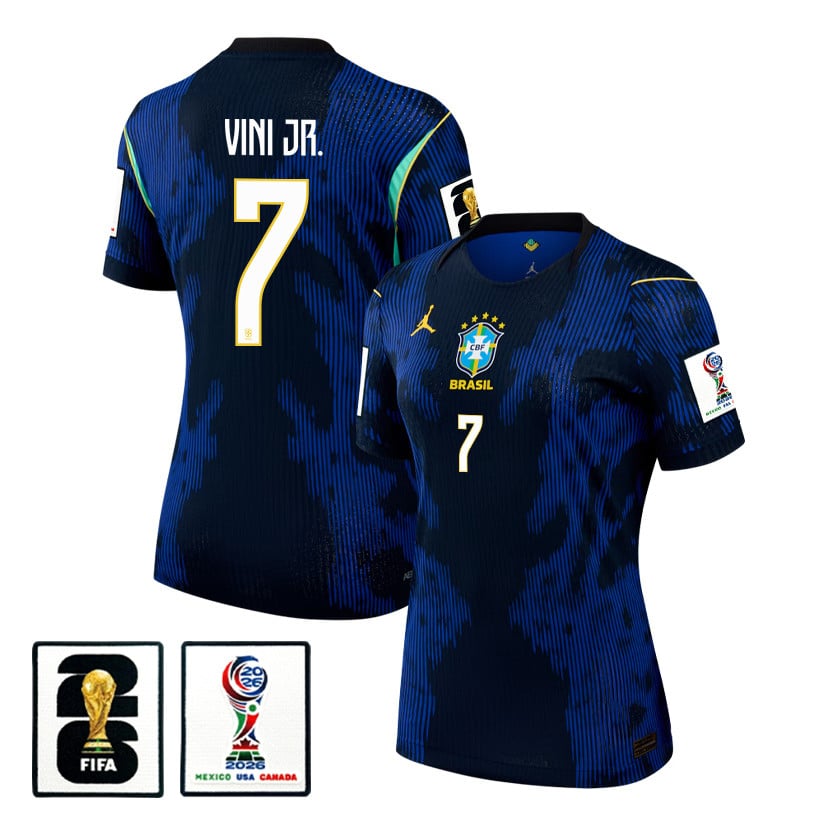 Vinícius Júnior 7 Women's Brazil National Team 2026 Away Jersey - Blue