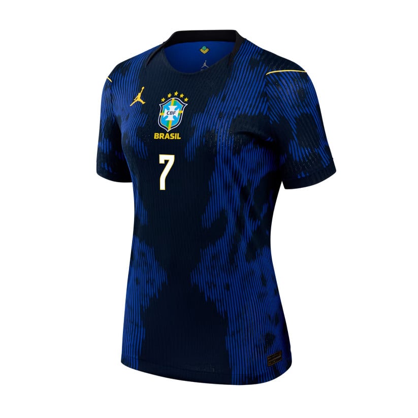 Vinícius Júnior 7 Women's Brazil National Team 2026 Away Jersey - Blue