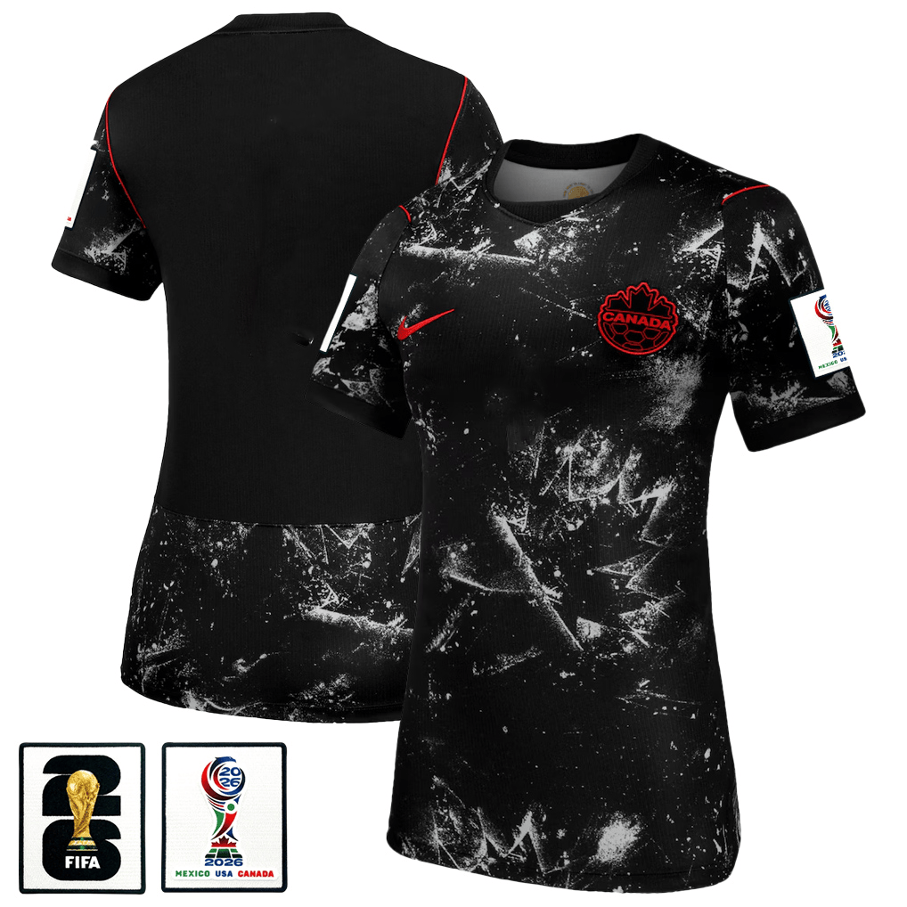 Canada National Team 2026 Women's Away Jersey - Black