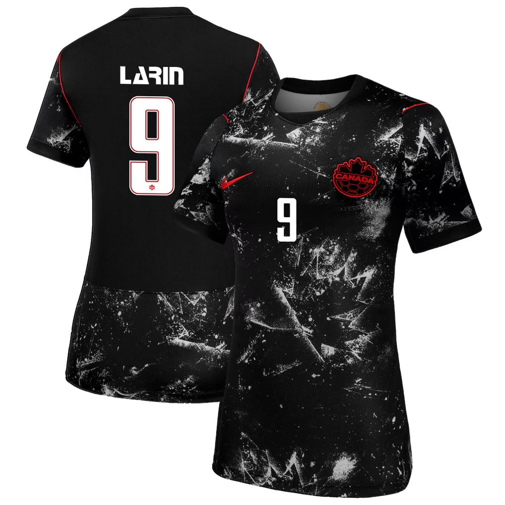 Cyle Larin 9 Women's Canada National Team 2026 Away Jersey - Black