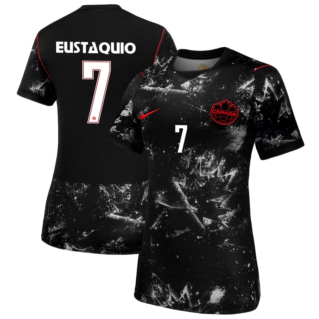 Stephen Eustáquio 7 Women's Canada National Team 2026 Away Jersey - Black