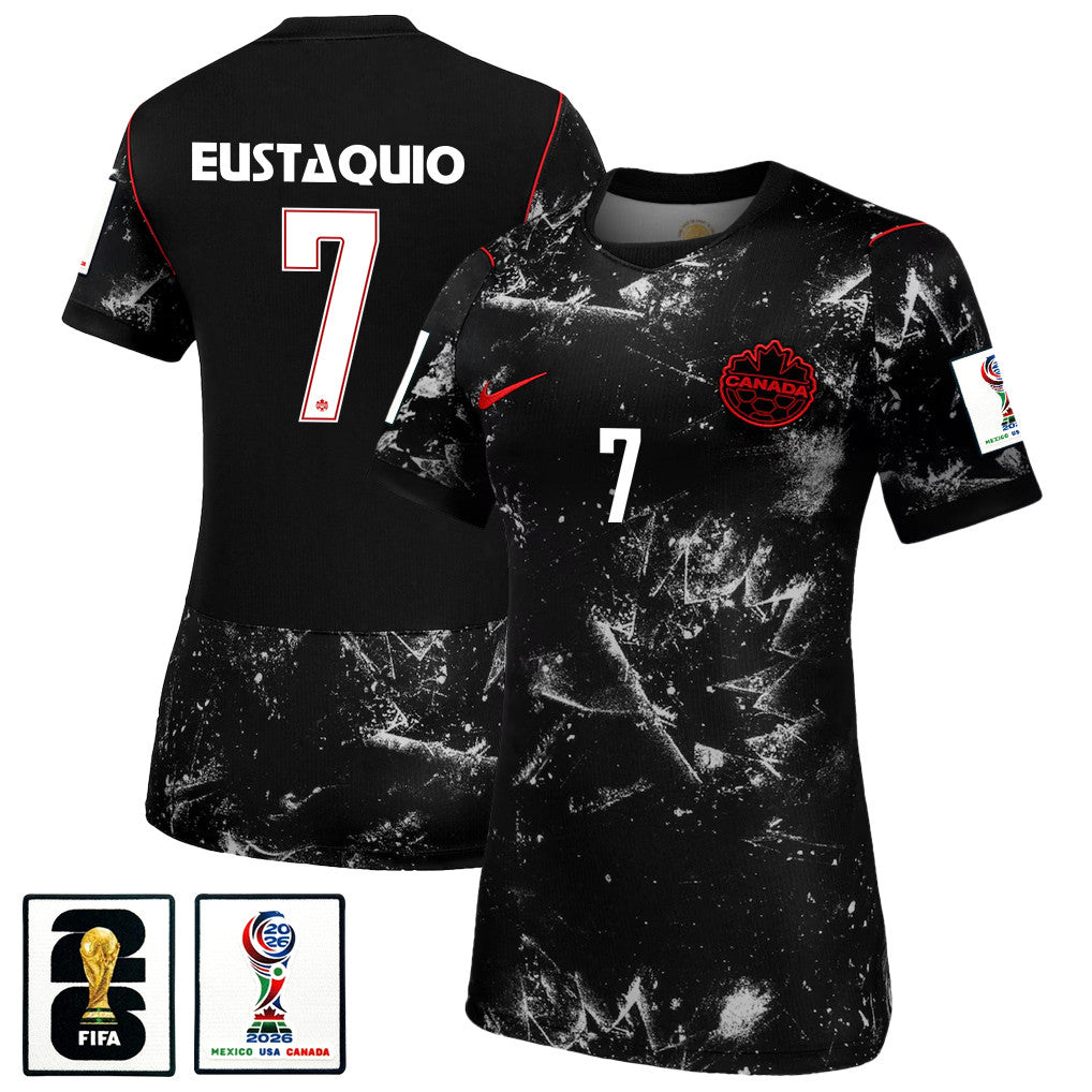 Stephen Eustáquio 7 Women's Canada National Team 2026 Away Jersey - Black