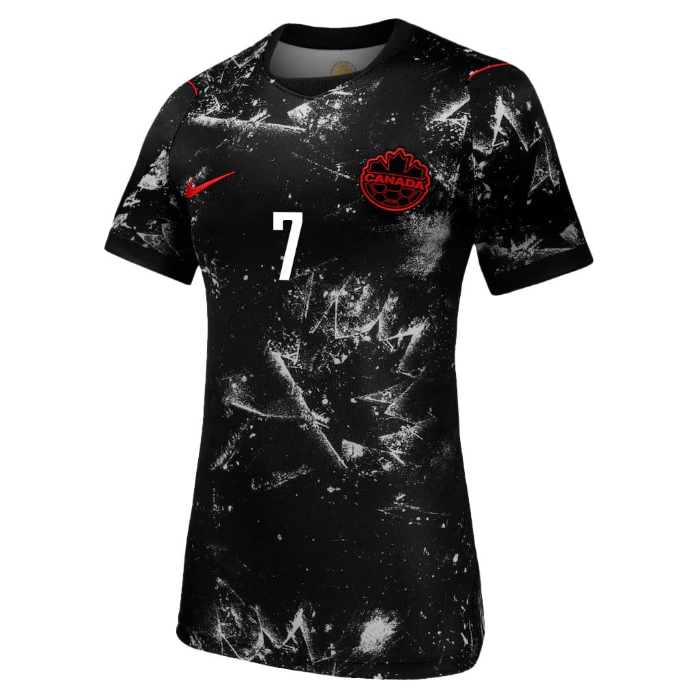 Stephen Eustáquio 7 Women's Canada National Team 2026 Away Jersey - Black
