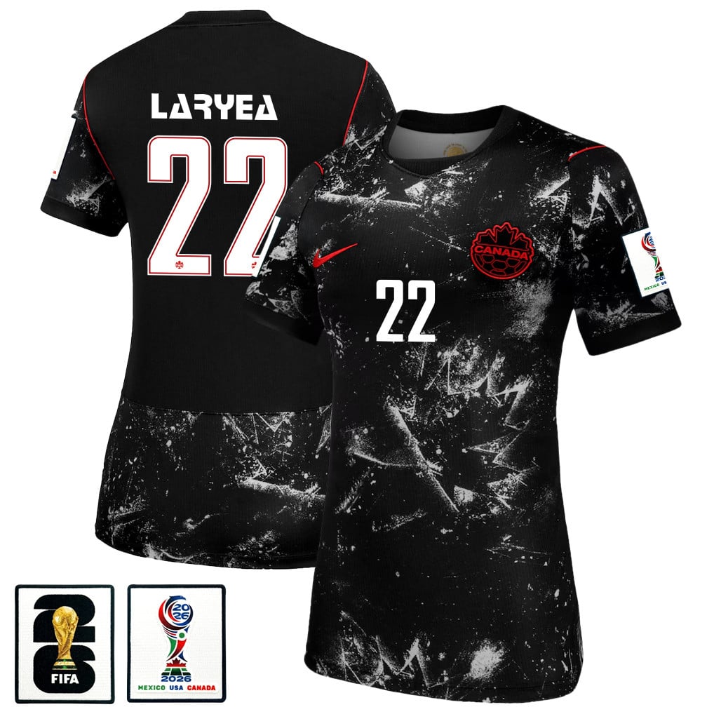 Richie Laryea 22 Women's Canada National Team 2026 Away Jersey - Black