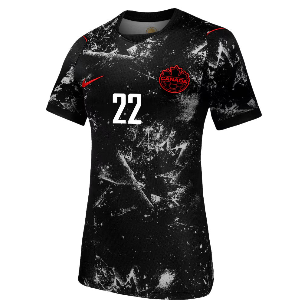 Richie Laryea 22 Women's Canada National Team 2026 Away Jersey - Black