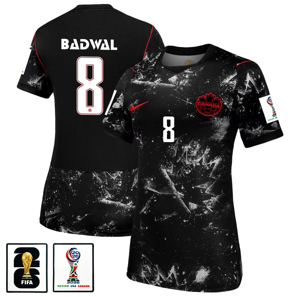 Jeevan Badwal 8 Women's Canada National Team 2026 Away Jersey - Black