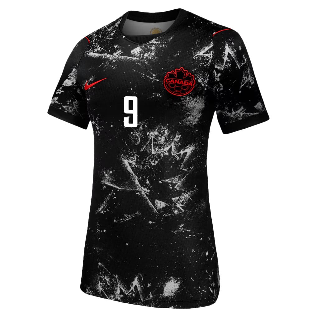 Jacen Russell-Rowe 9 Women's Canada National Team 2026 Away Jersey - Black