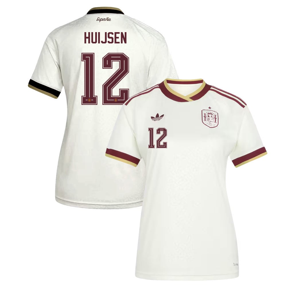 Dean Huijsen 12 Women's Spain National Team 2026 Away Jersey - White