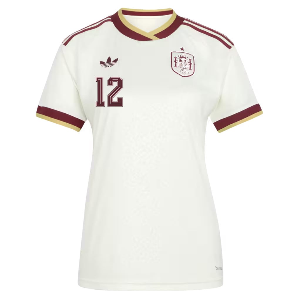 Dean Huijsen 12 Women's Spain National Team 2026 Away Jersey - White