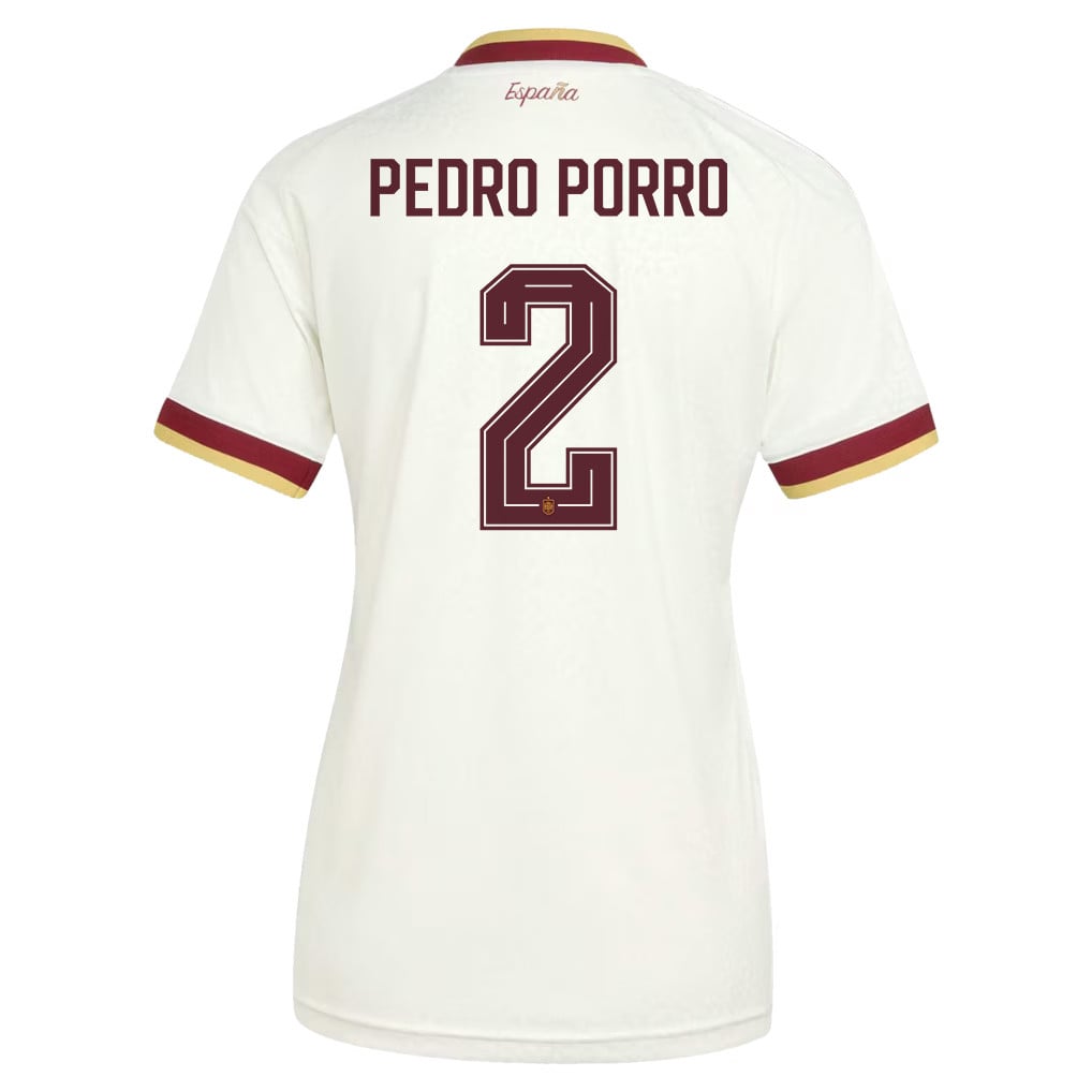 Pedro Porro 2 Women's Spain National Team 2026 Away Jersey - White