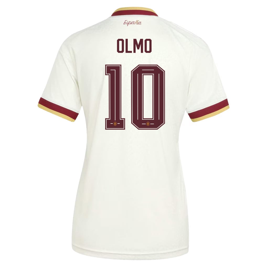 Dani Olmo 10 Women's Spain National Team 2026 Away Jersey - White