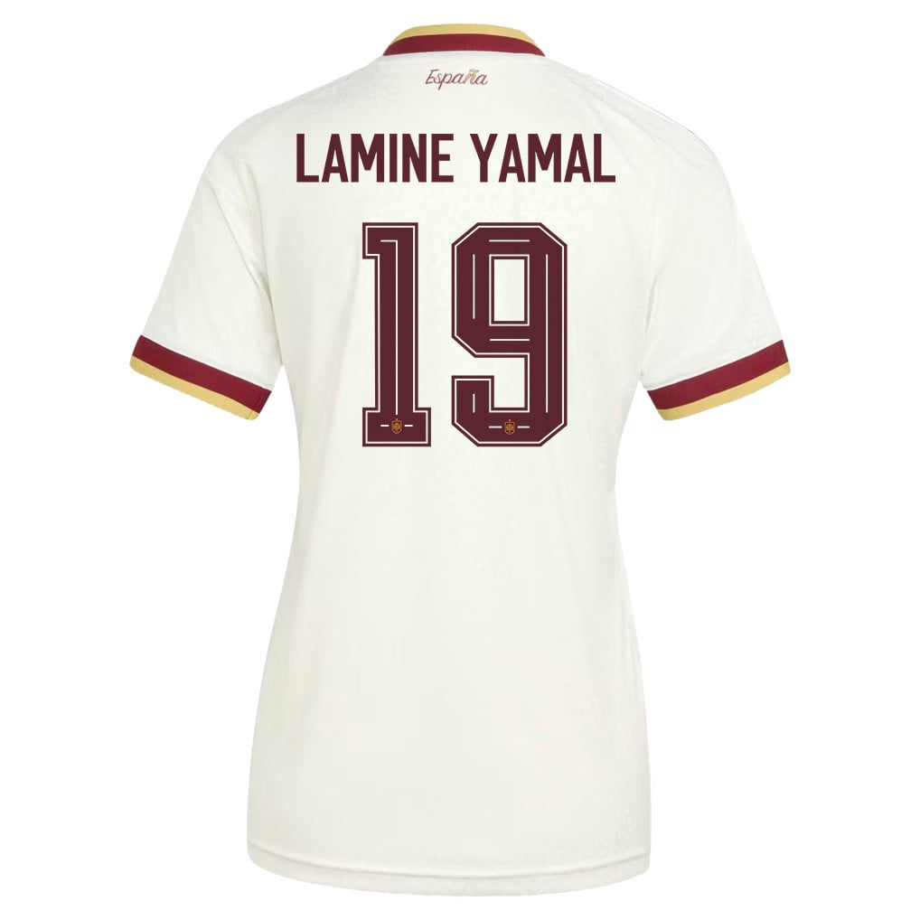 Lamine Yamal 19 Women's Spain National Team 2026 Away Jersey - White