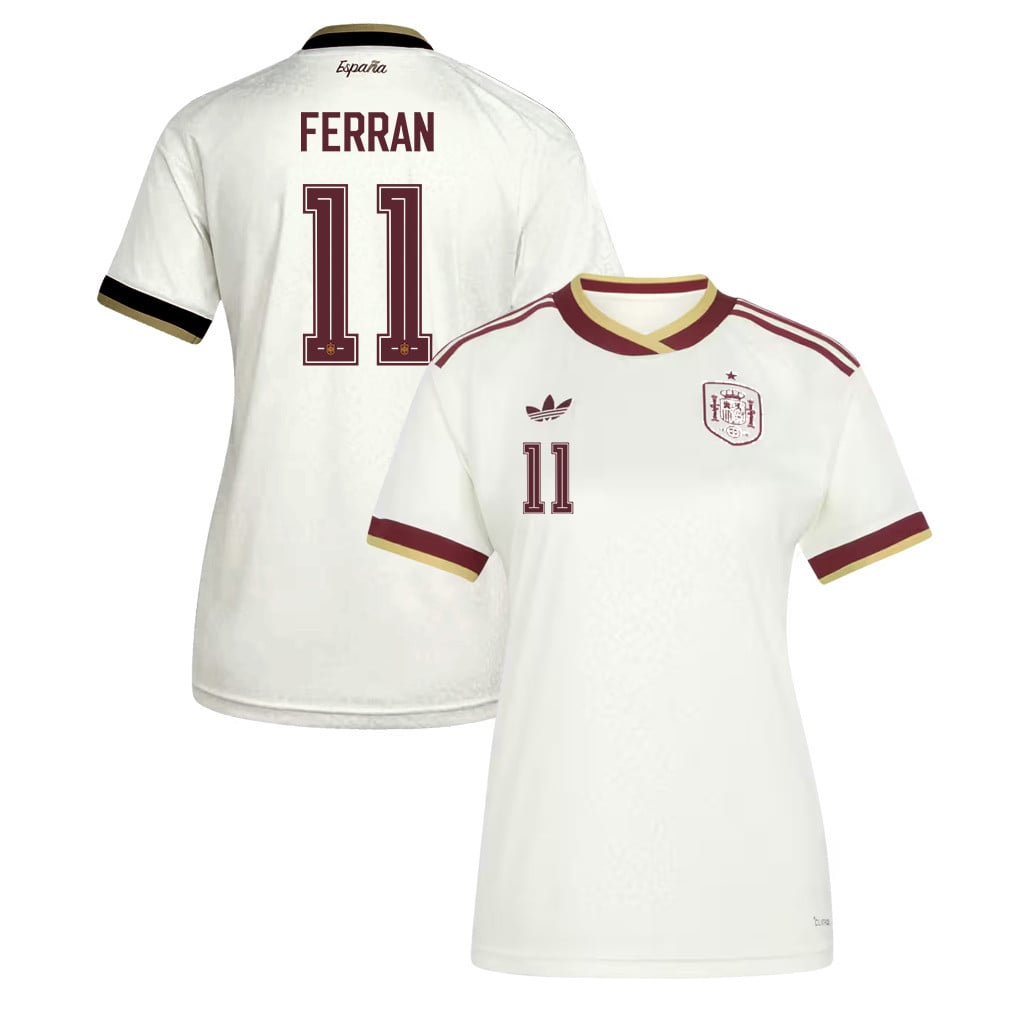 Ferran Torres 11 Women's Spain National Team 2026 Away Jersey - White