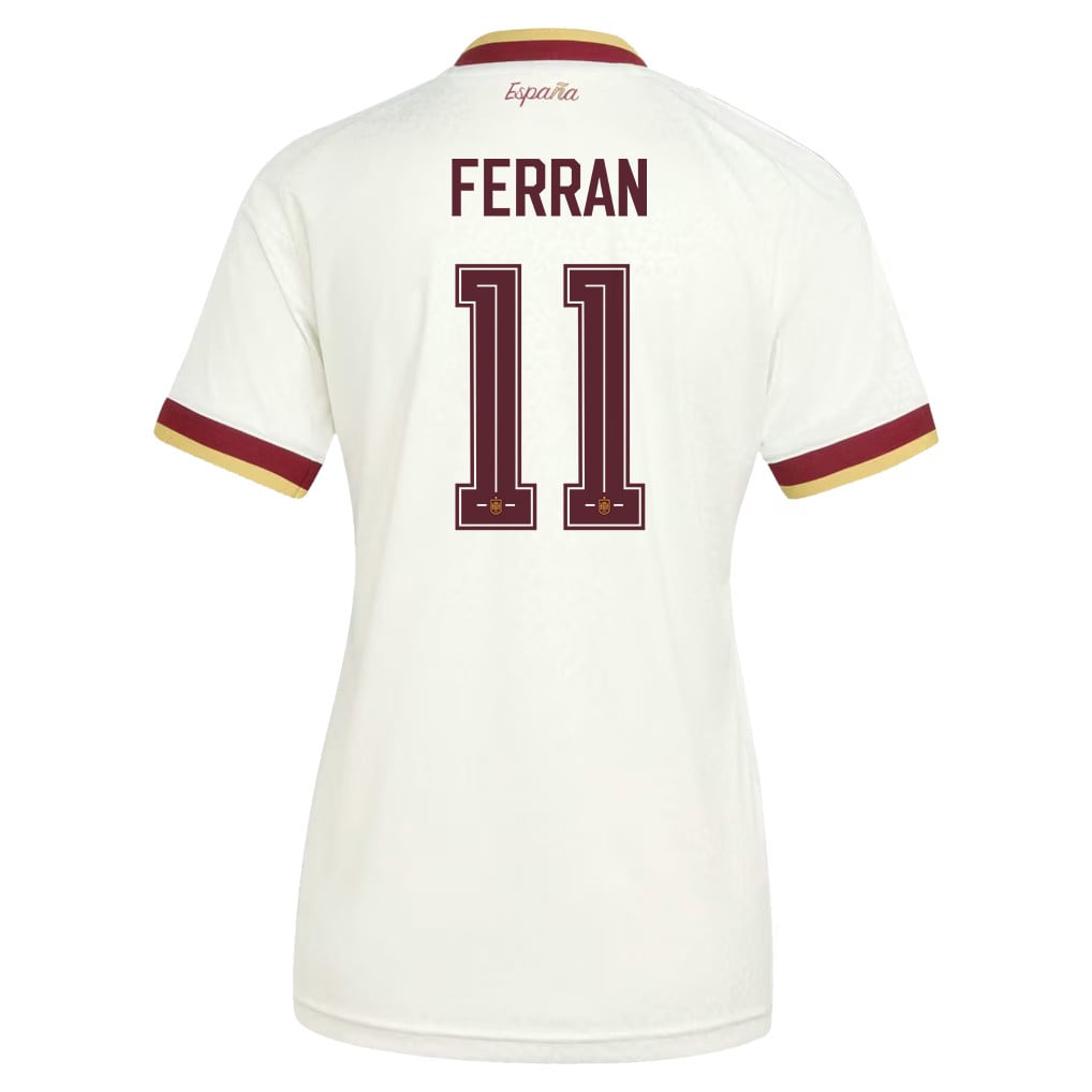 Ferran Torres 11 Women's Spain National Team 2026 Away Jersey - White
